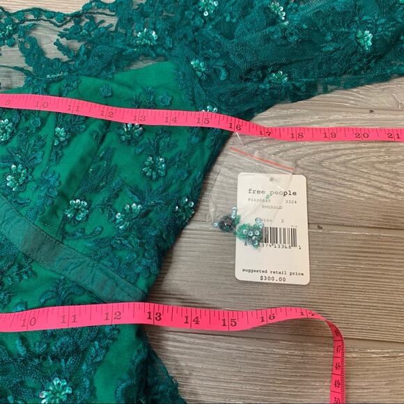 NWT Free People Songbird beaded romper embroidered - Picture 6 of 9